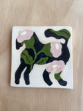 Azulejo Caballo Flores