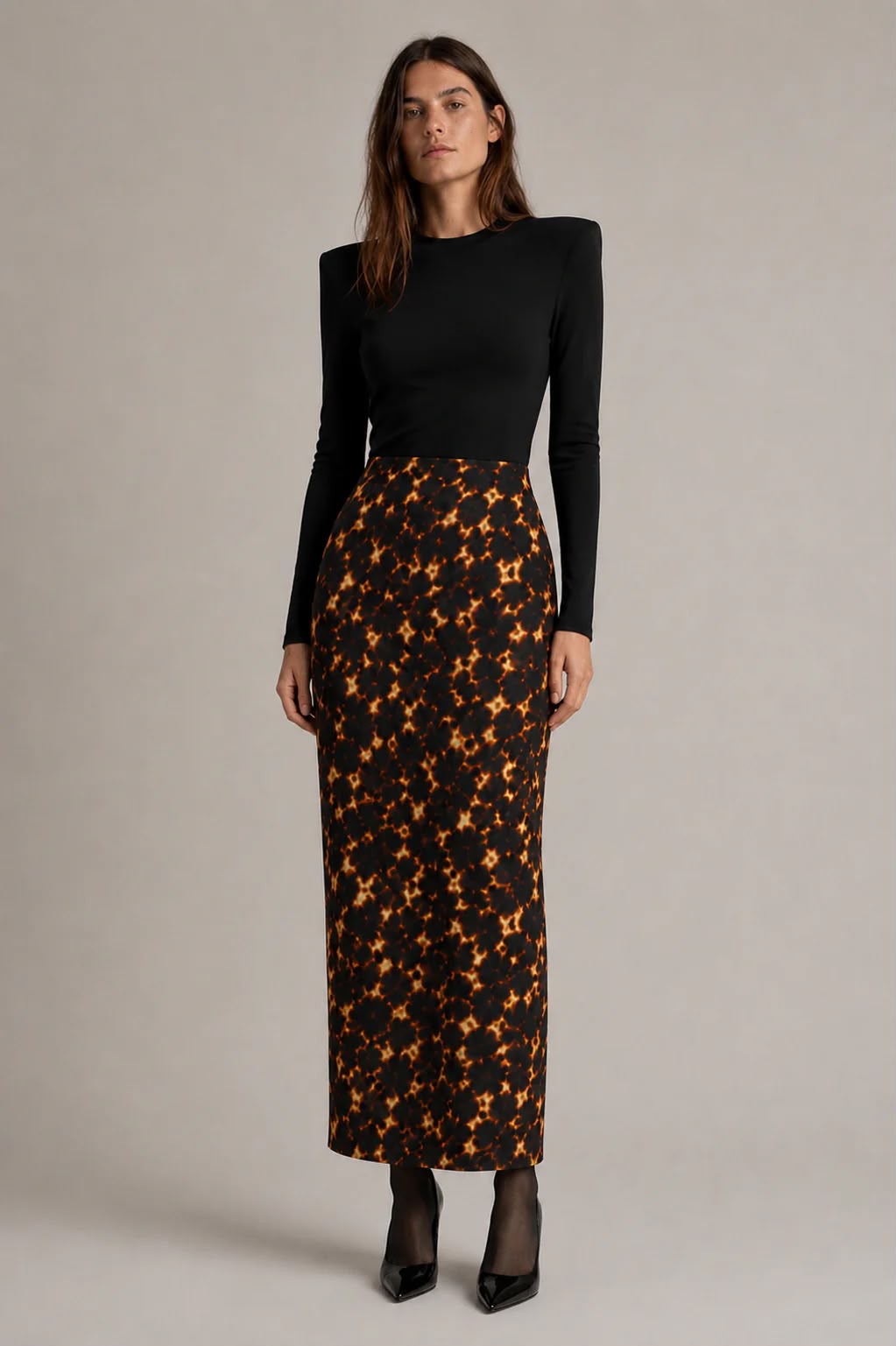 Abstract Contour Skirt