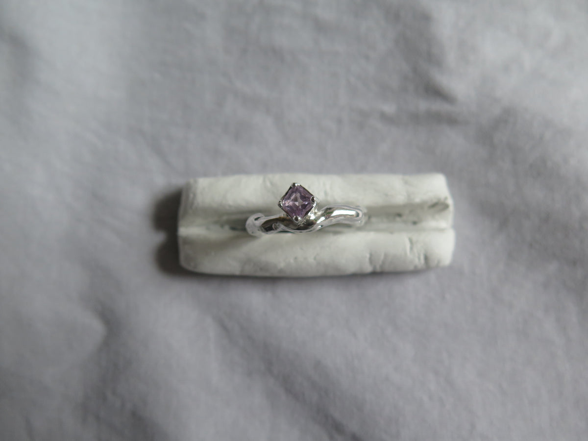 Anillo Hebras Amatista