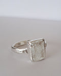 Anillo Sello Rústico Cuadrado