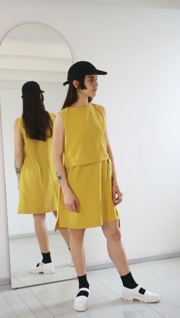 Vestido Thai - Cupro Amarillo