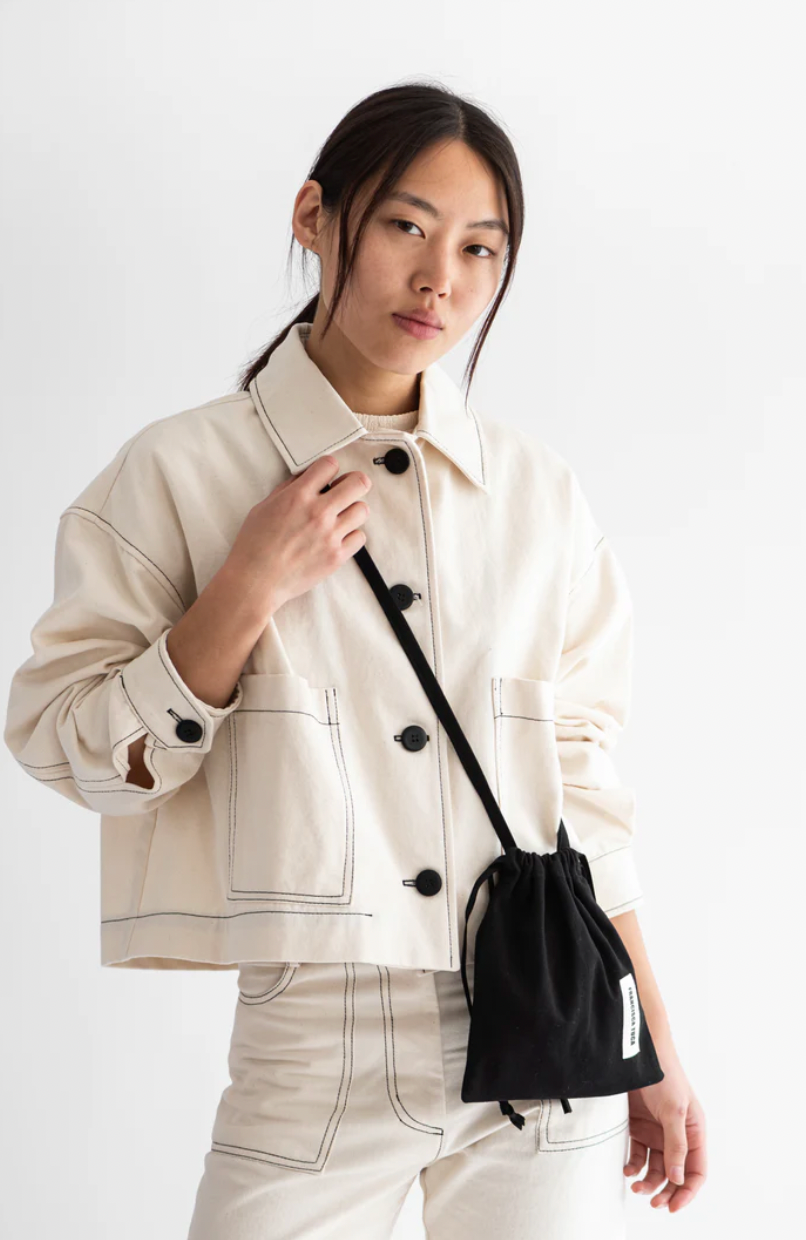 Chaqueta Omi mezclilla crudo