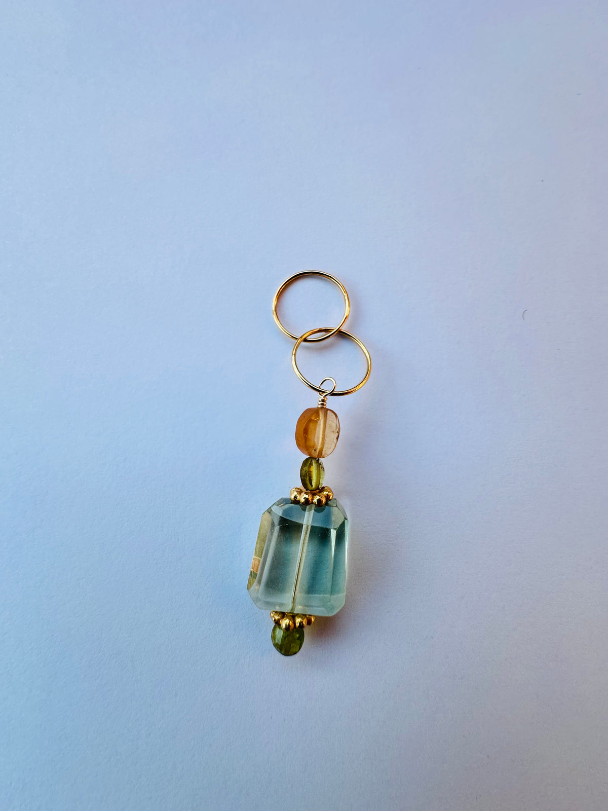 Charm gold Prasiolita