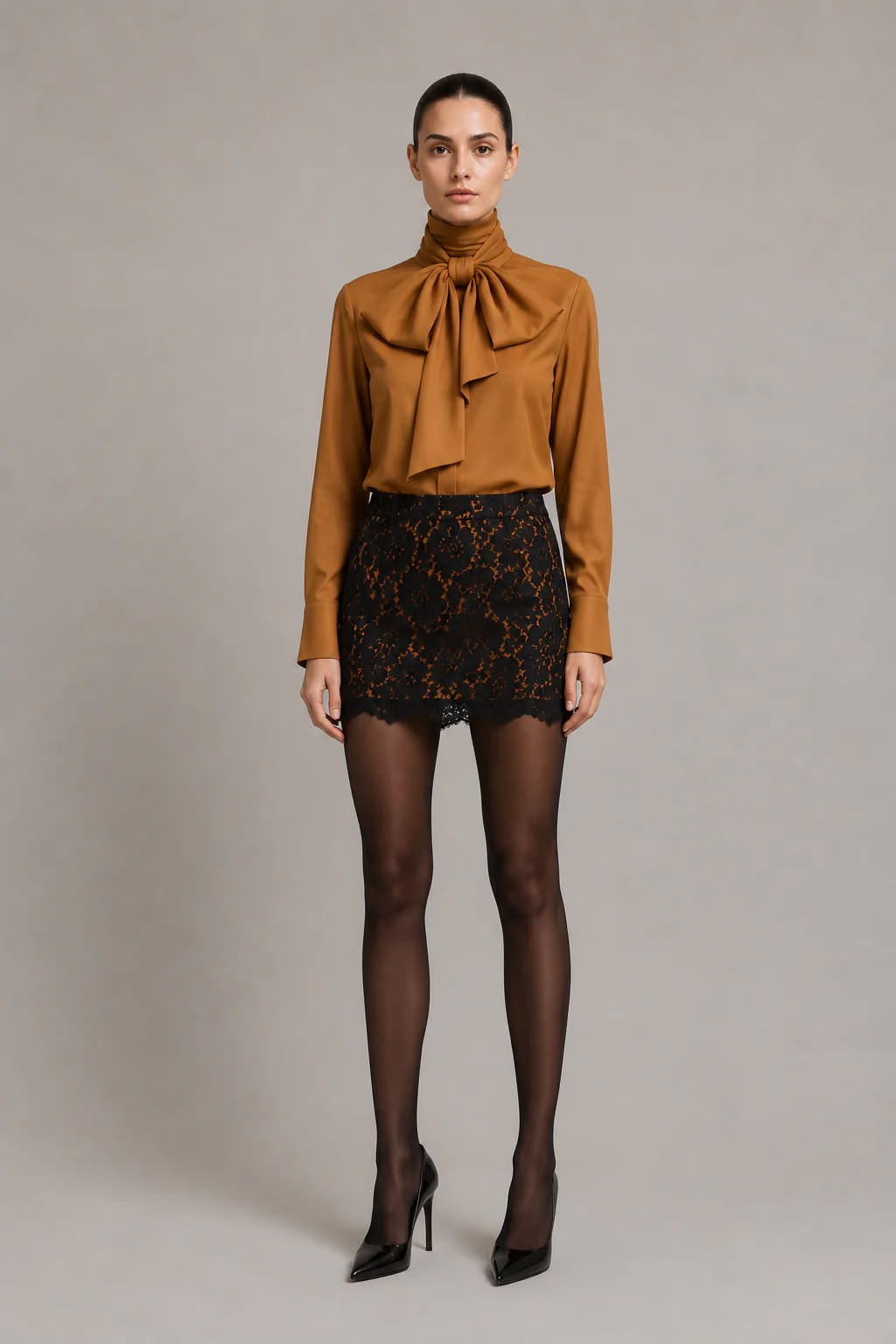 Signature bow bluse